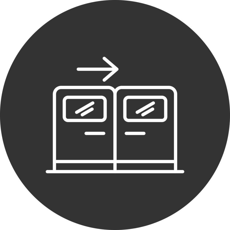 Exit Door Line Inverted Icon vector