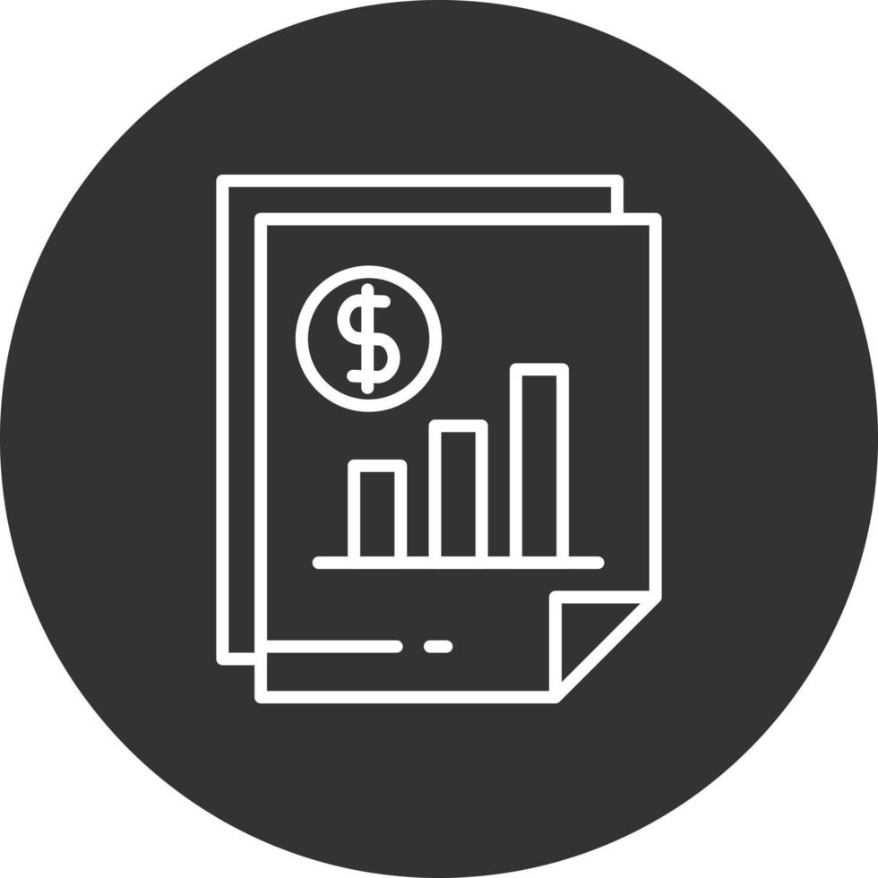 Budget Line Inverted Icon vector