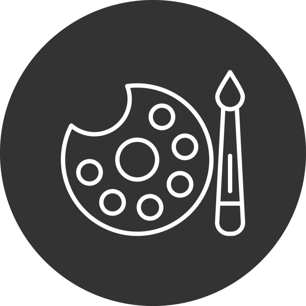 Paint Line Inverted Icon vector