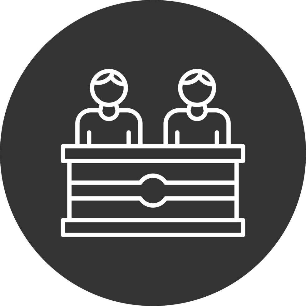 Jury Line Inverted Icon vector