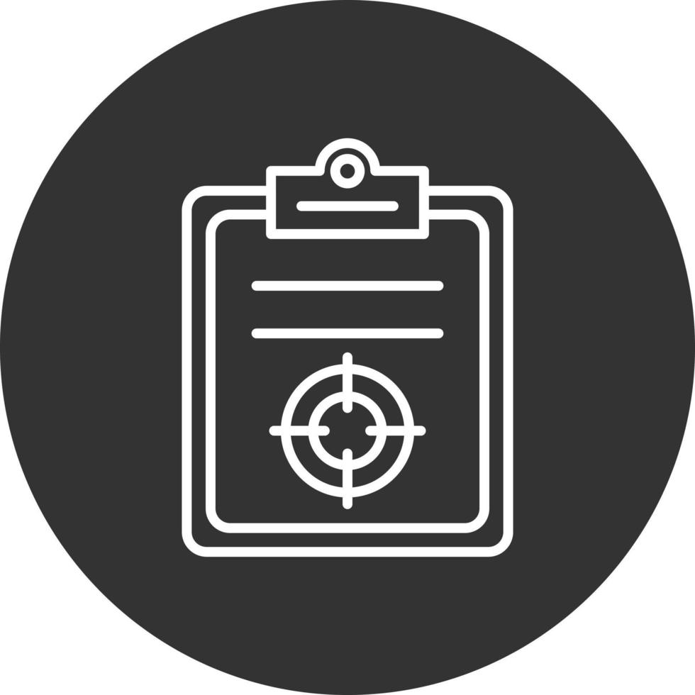 Target Line Inverted Icon vector