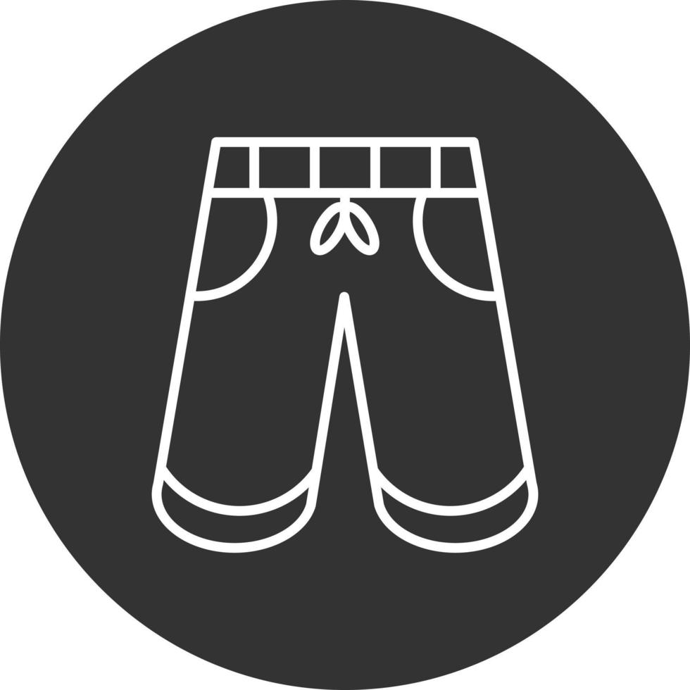 Shorts Line Inverted Icon vector