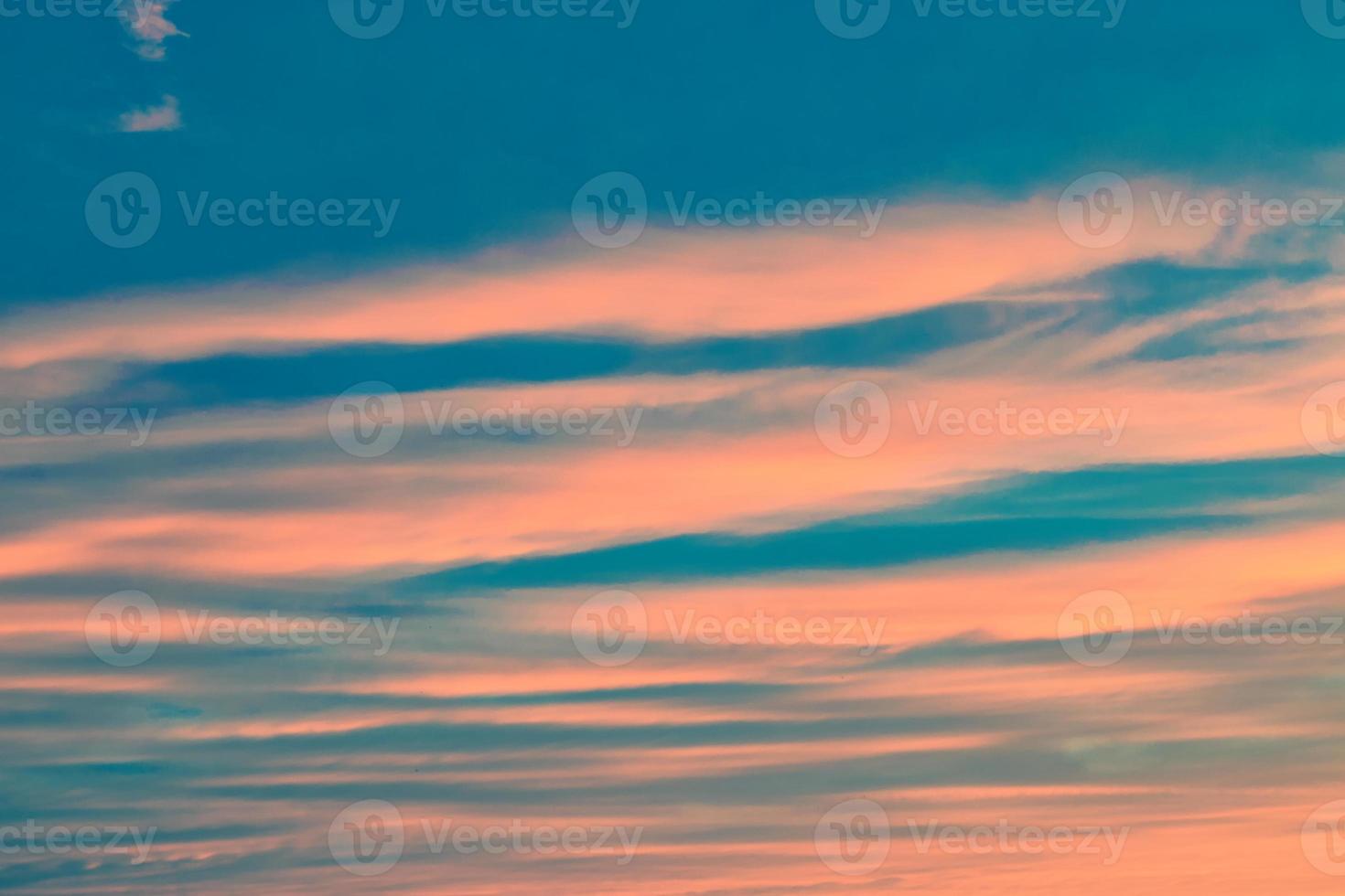 Blurred background. Bright sky with fluffy clouds. photo