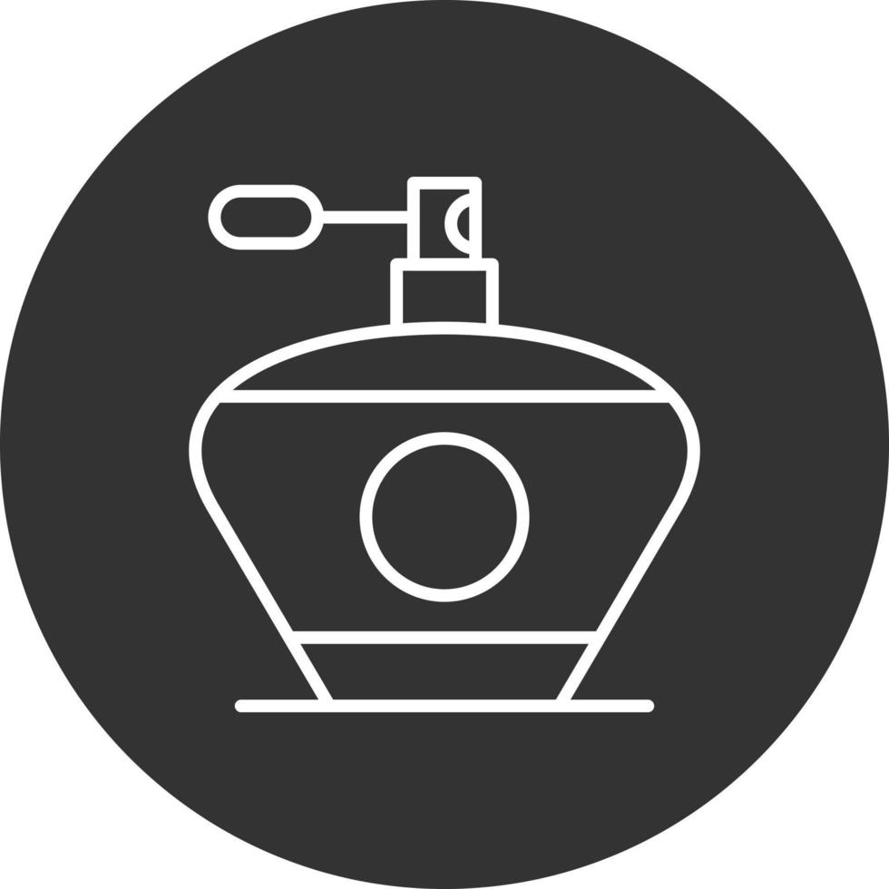 icono de línea de perfume invertida vector