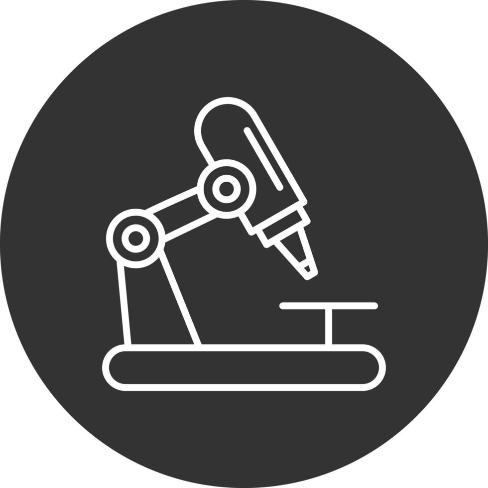 icono de línea de microscopio invertida vector