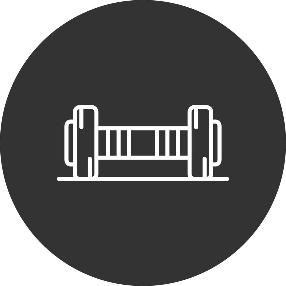 Dumbbells Line Inverted Icon vector