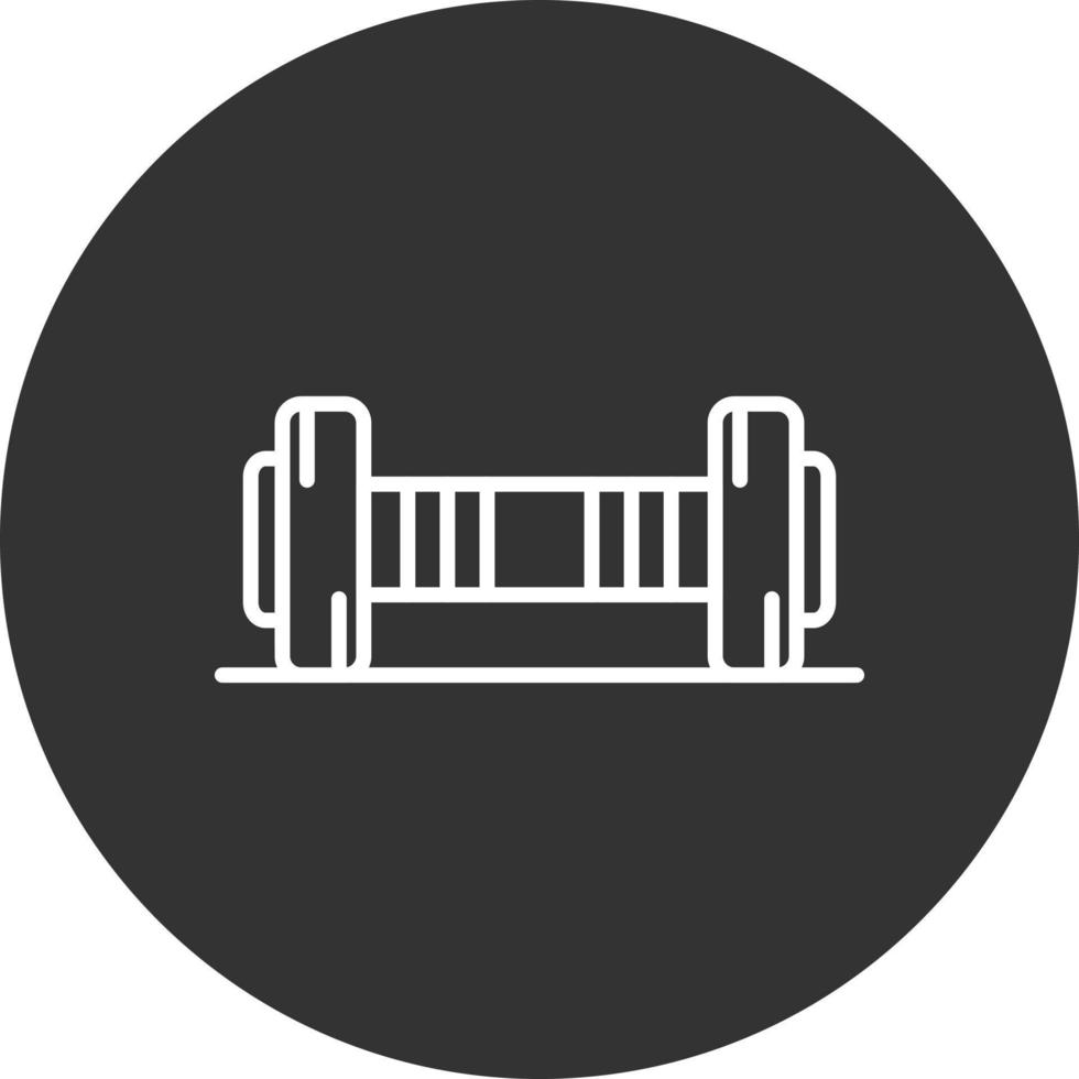 Dumbbells Line Inverted Icon vector