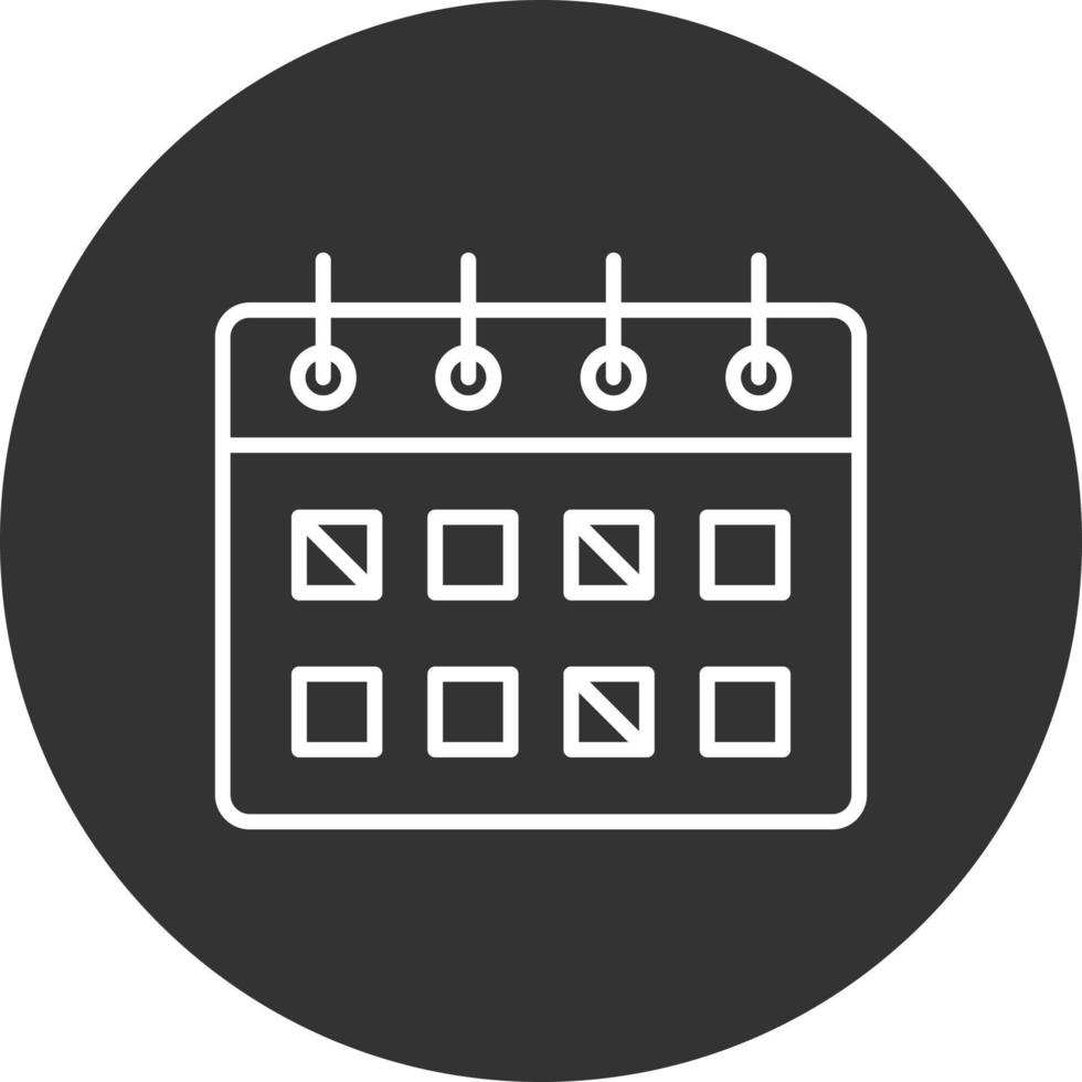 Schedule Line Inverted Icon vector