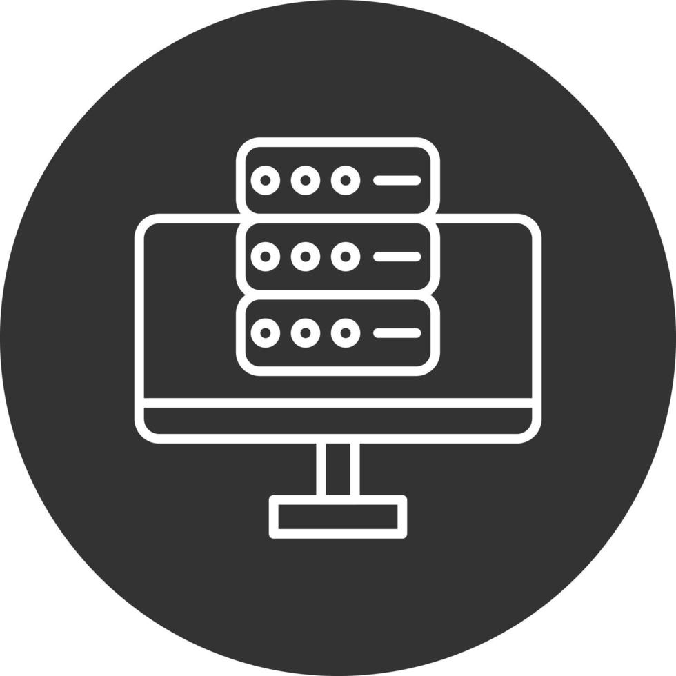 Database Line Inverted Icon vector