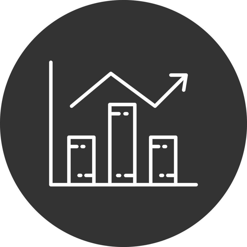 Growth Line Inverted Icon vector