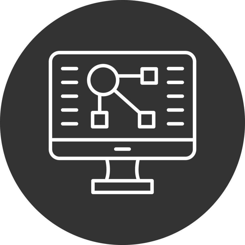 Workflow Line Inverted Icon vector