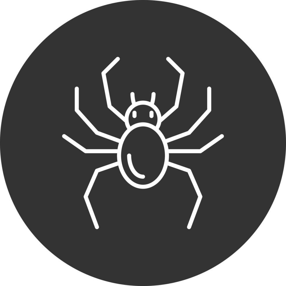 icono de línea de araña invertida vector