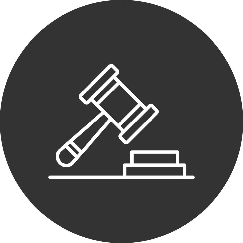 Auction Line Inverted Icon vector