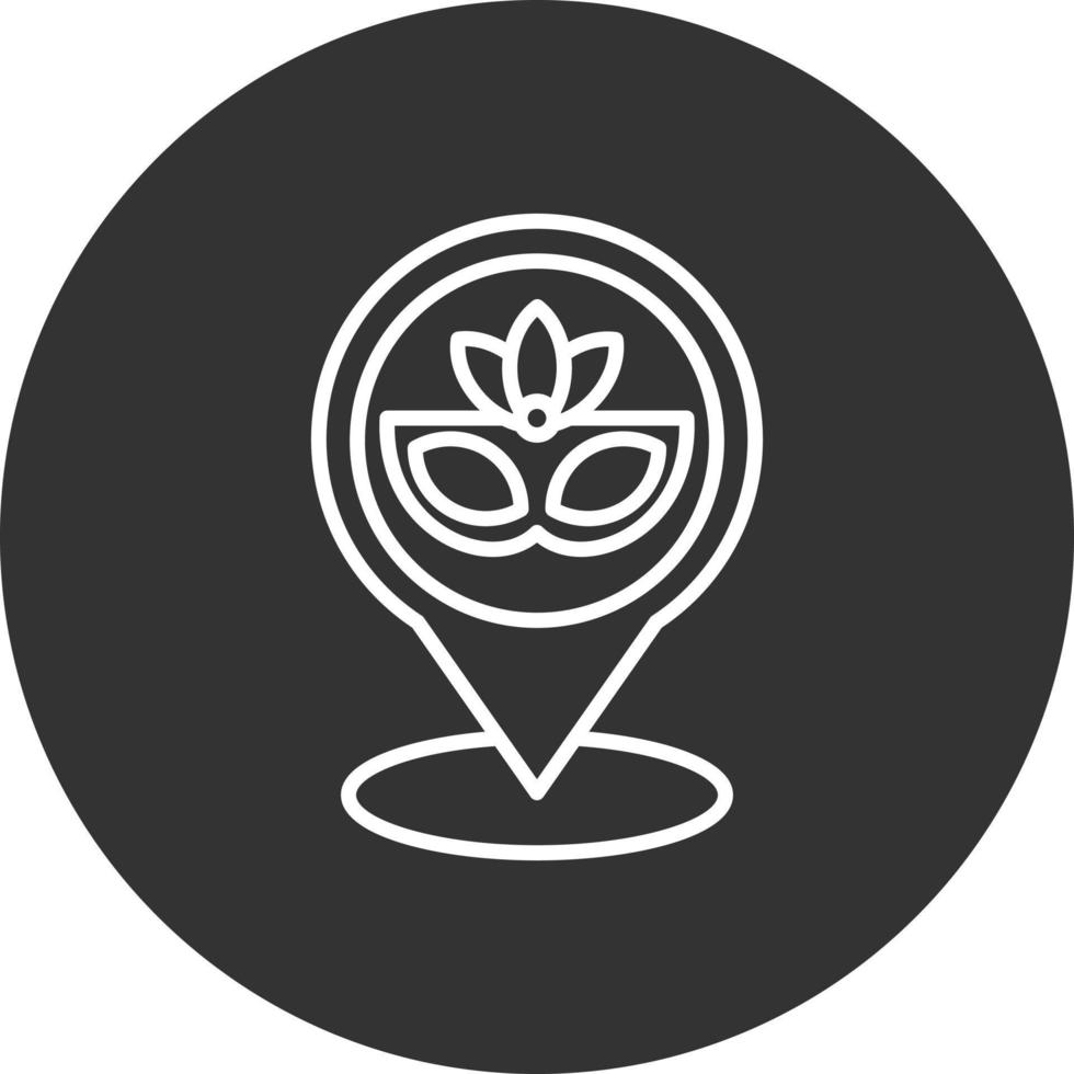 Location Line Inverted Icon vector