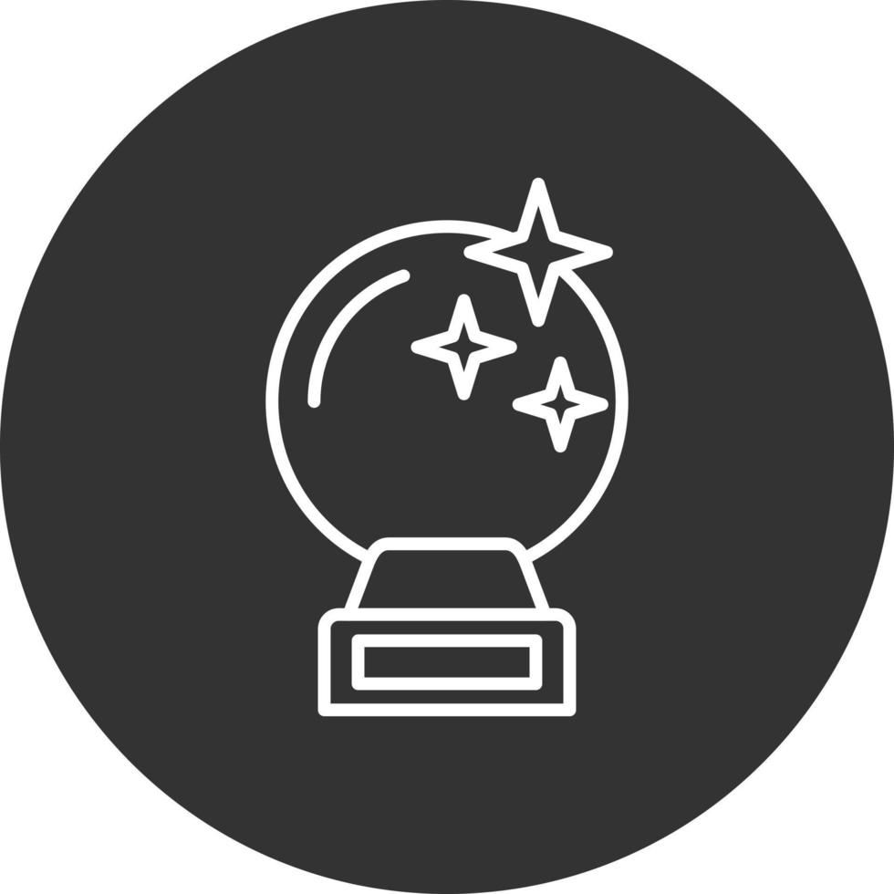 Crystal Ball Line Inverted Icon vector