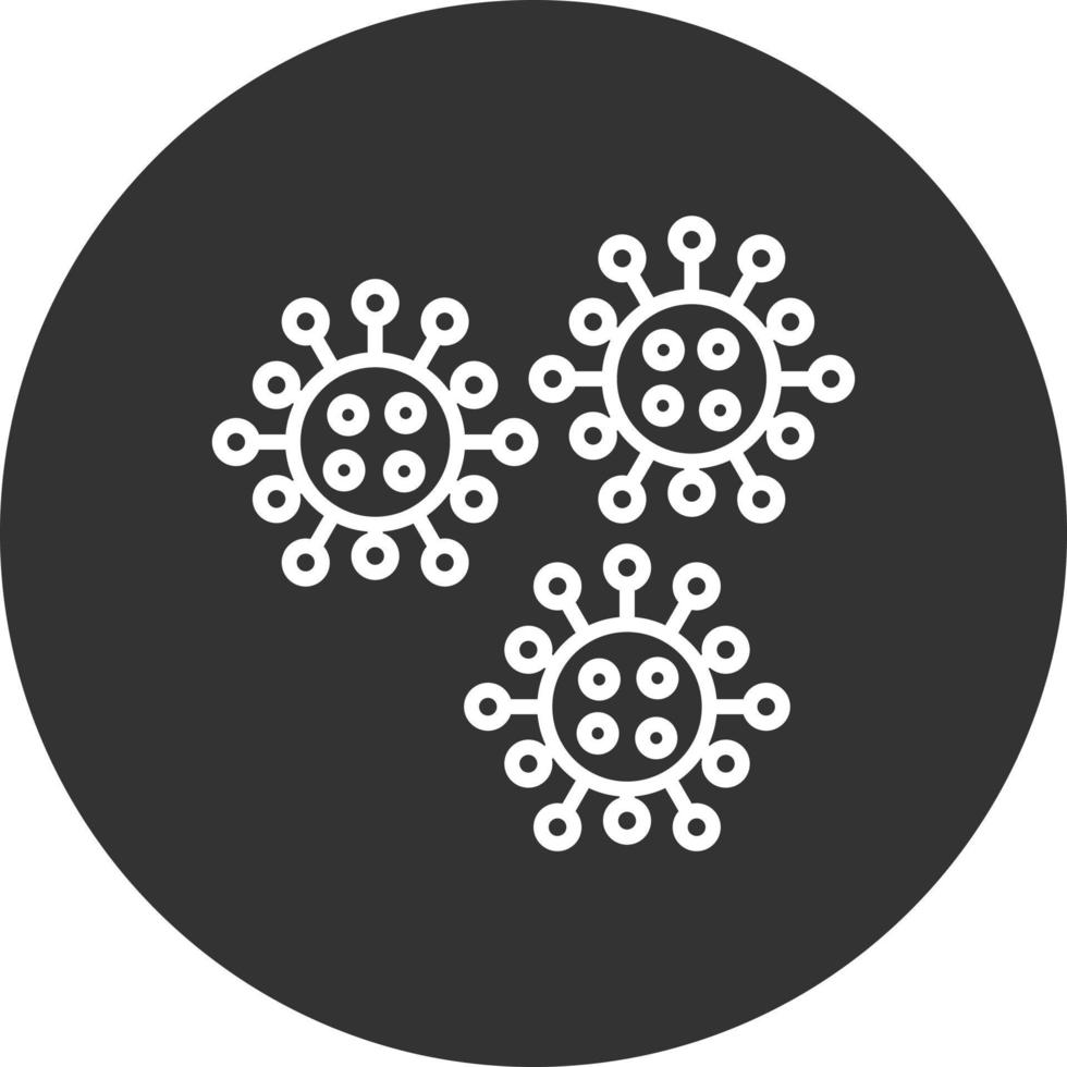Disease Line Inverted Icon vector