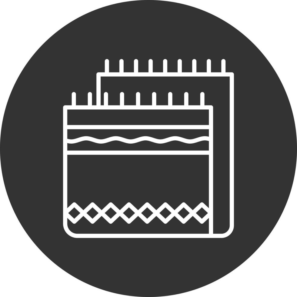 Blanket Line Inverted Icon vector