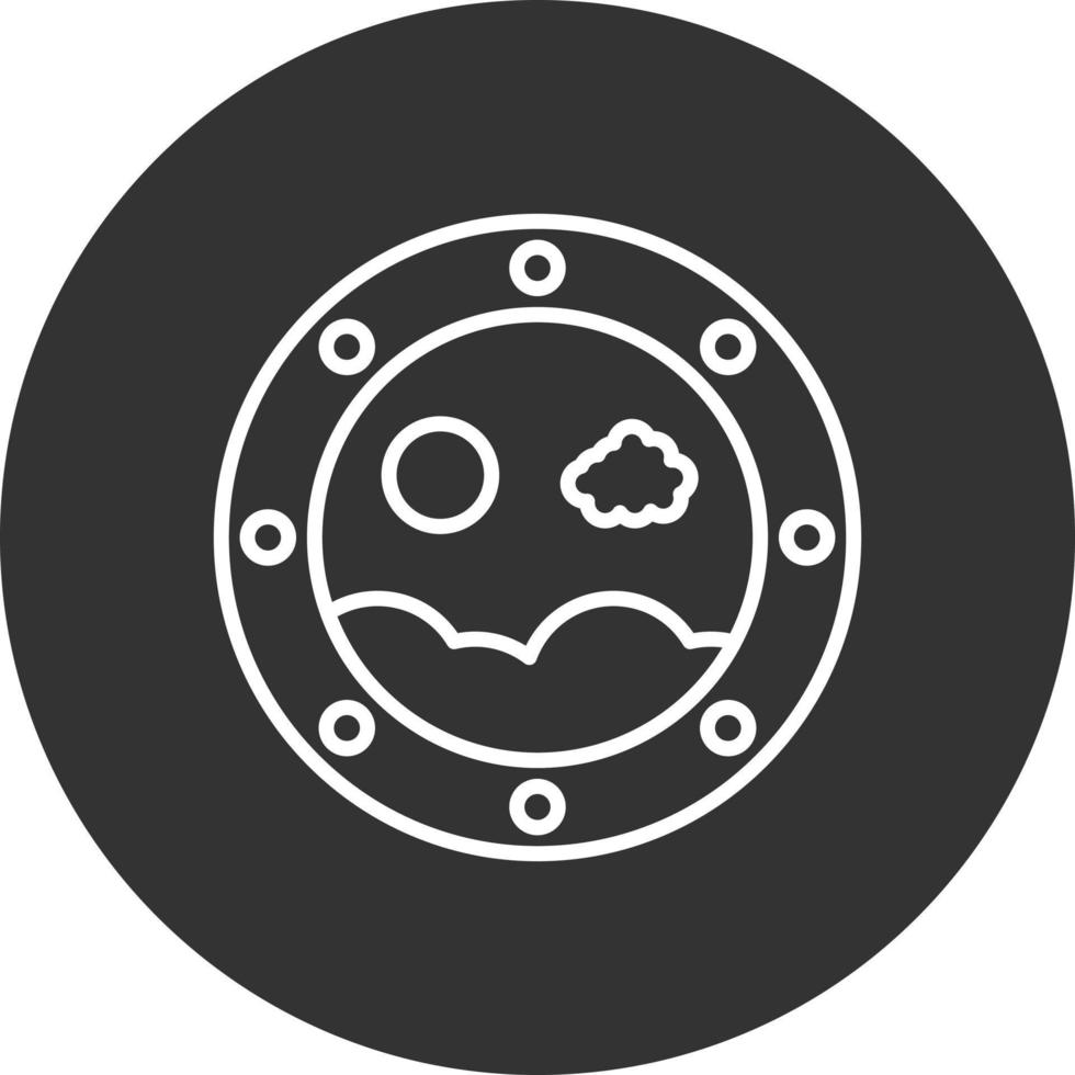 Porthole Line Inverted Icon vector