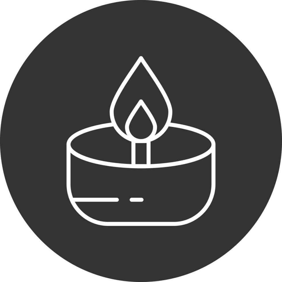 Oil Lamp Line Inverted Icon vector