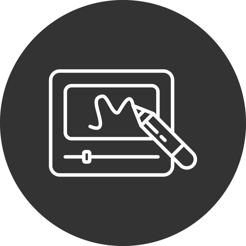 Telesketch Line Inverted Icon vector