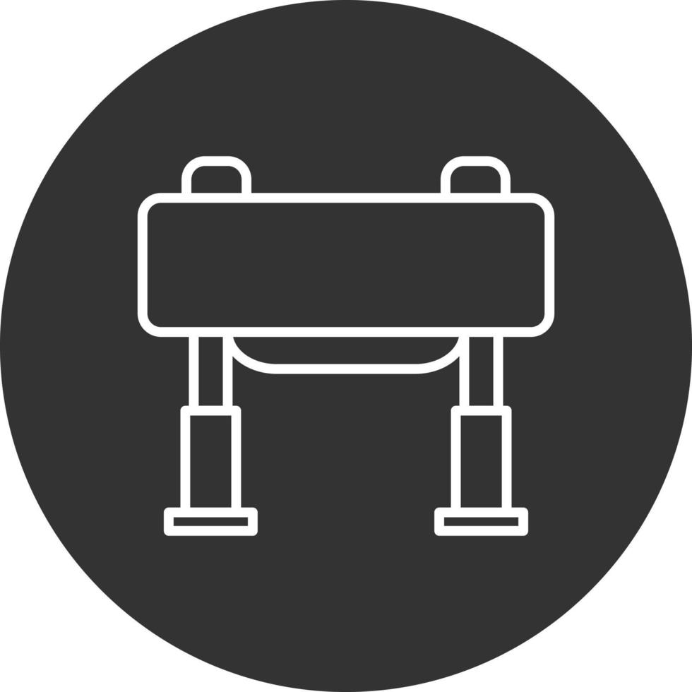 Pommel Line Inverted Icon vector