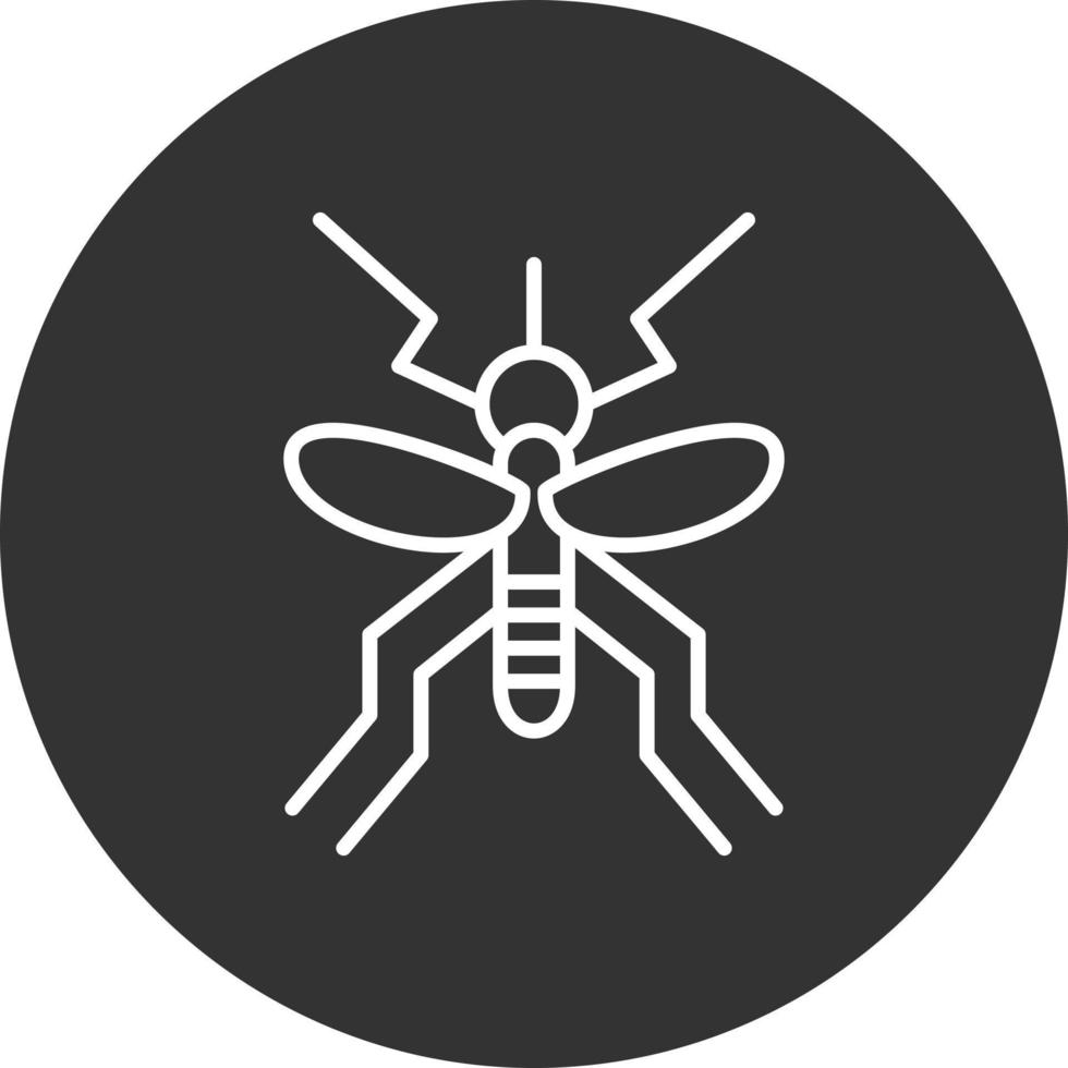 Mosquito Line Inverted Icon vector