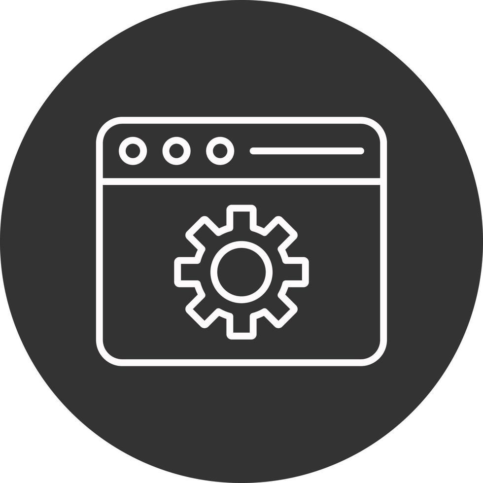 Under Construction Line Inverted Icon vector