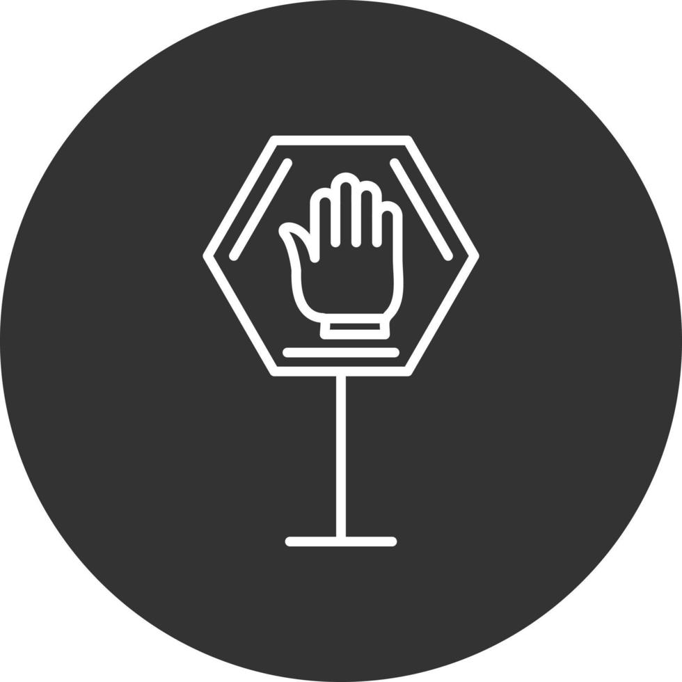 Stop Line Inverted Icon vector