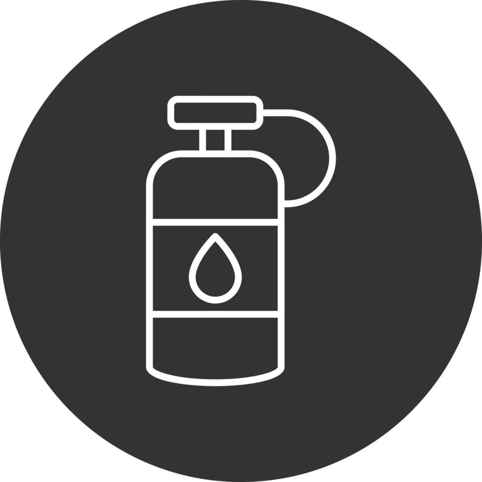 icono de línea de botella deportiva invertida vector