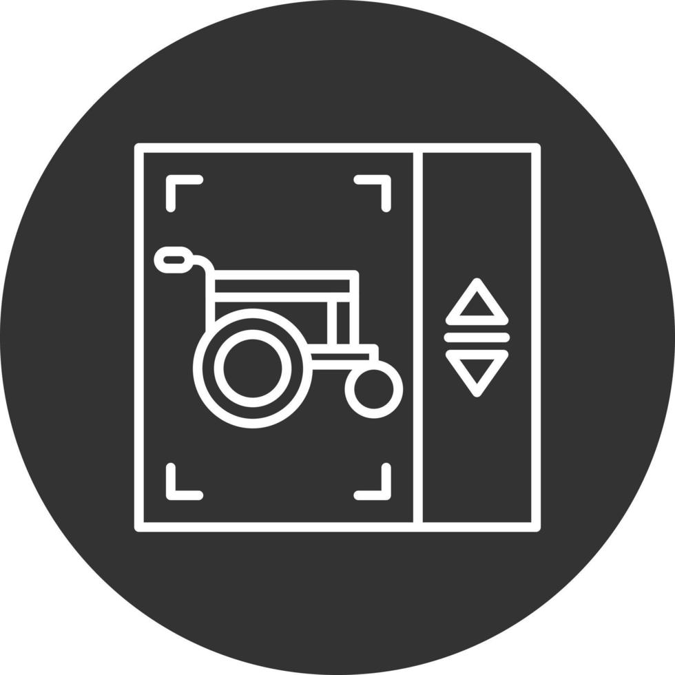 Elevator Line Inverted Icon vector