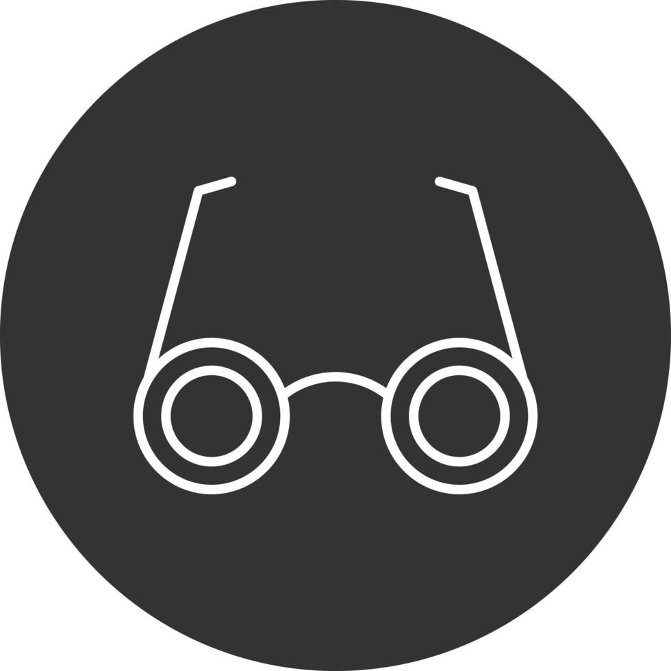 Eyeglasses Line Inverted Icon vector