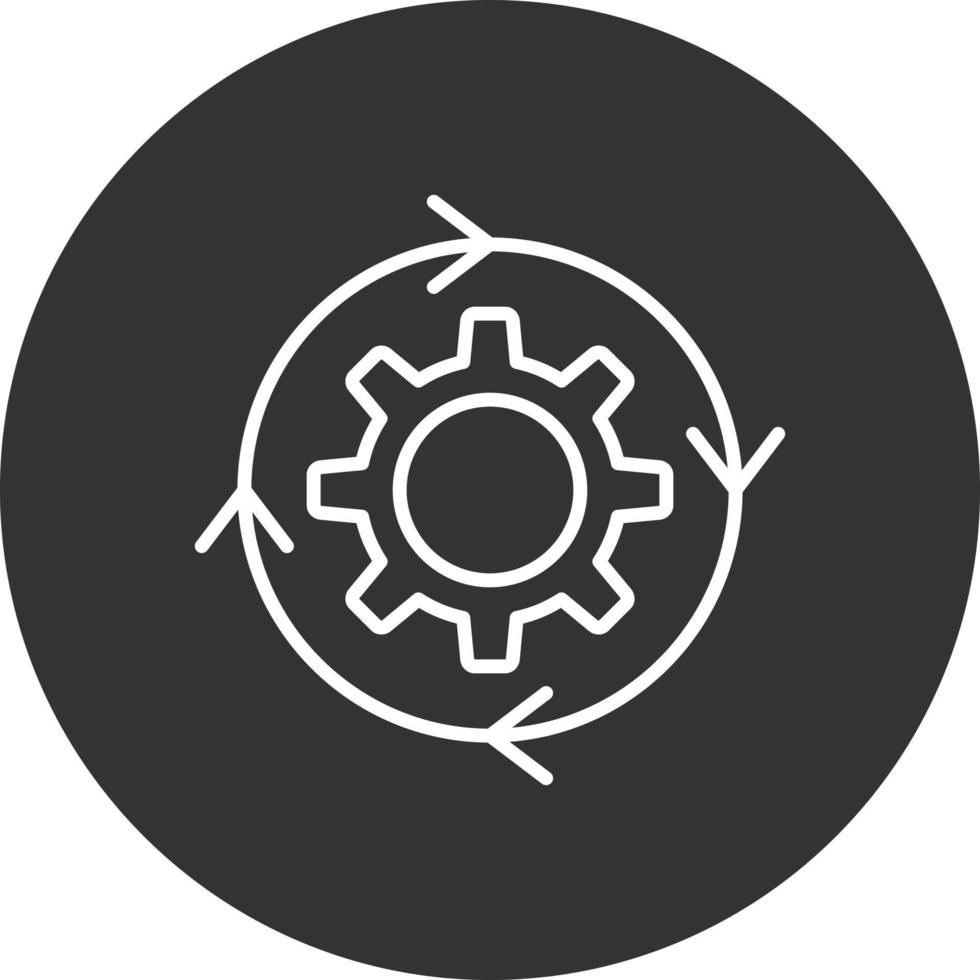 Iteration Line Inverted Icon vector