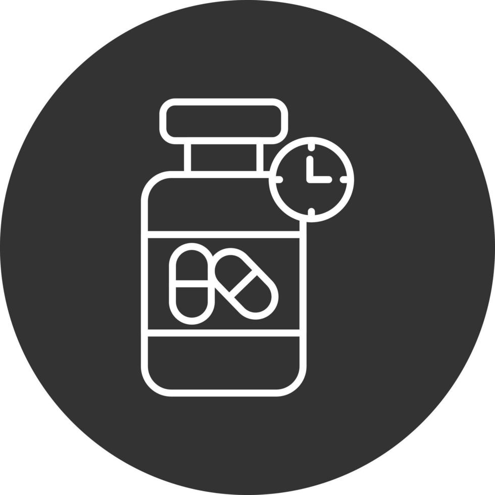 Medicine Line Inverted Icon vector