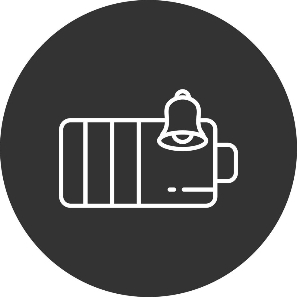 Battery Line Inverted Icon vector