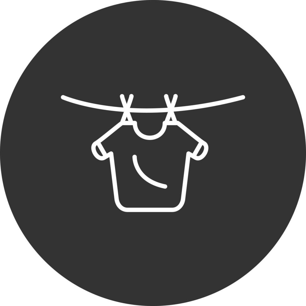 Laundry Line Inverted Icon vector