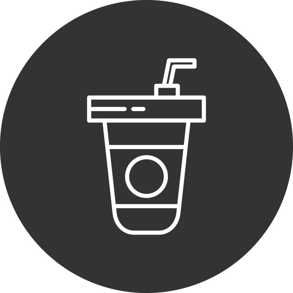 icono de línea de refresco invertido vector