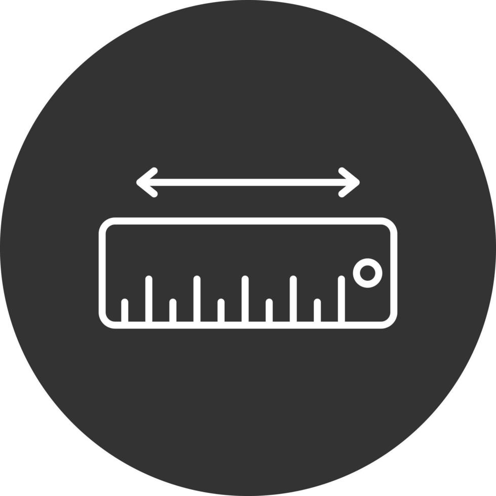 Measure Line Inverted Icon vector