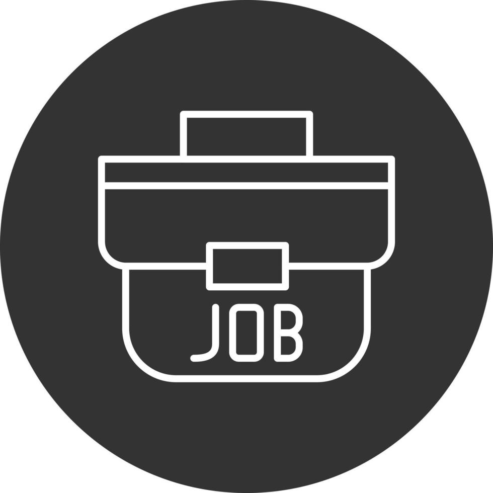 Job Line Inverted Icon vector