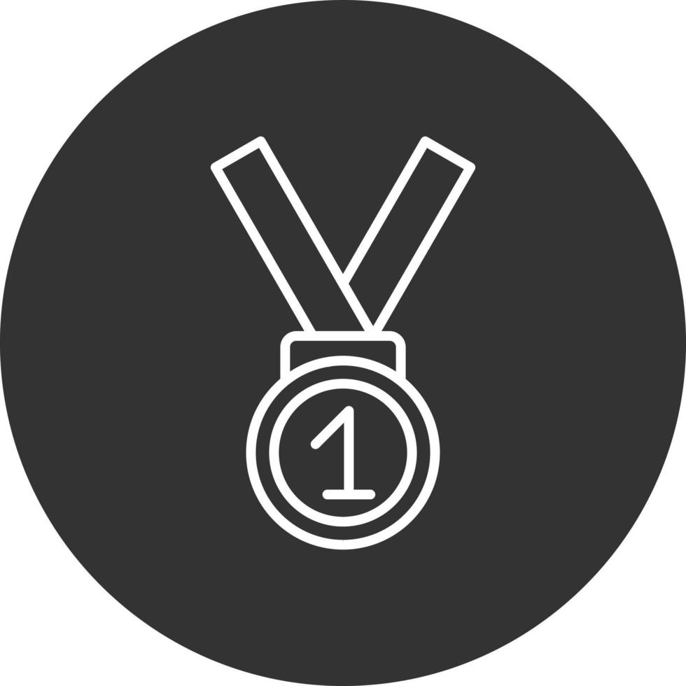 Medal Line Inverted Icon vector