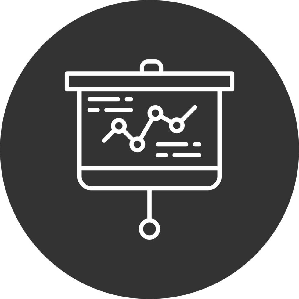 Data Analysis Line Inverted Icon vector