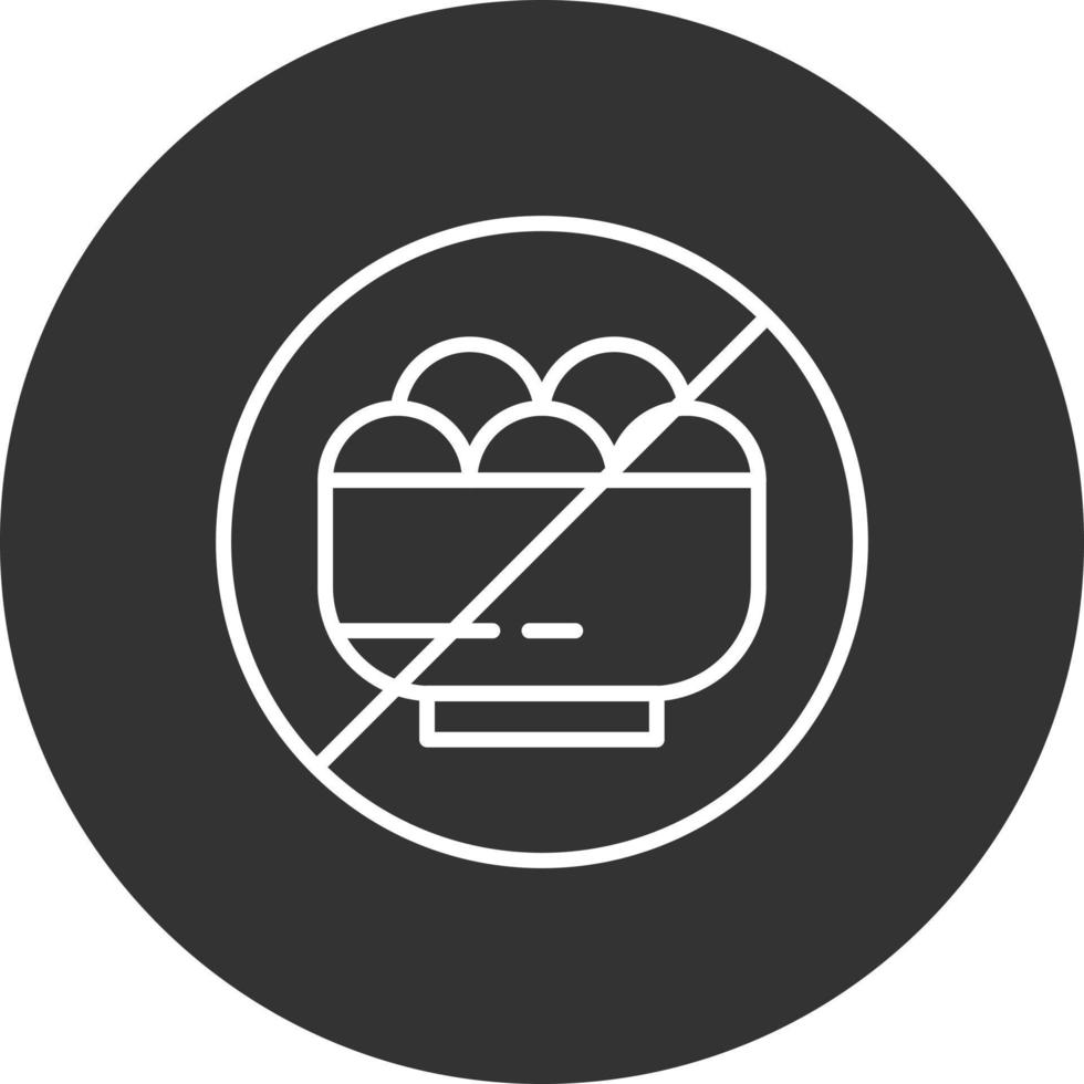 No Food Line Inverted Icon vector