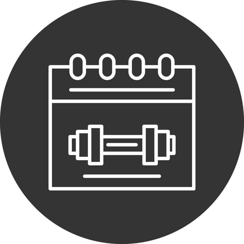Calendar Line Inverted Icon vector