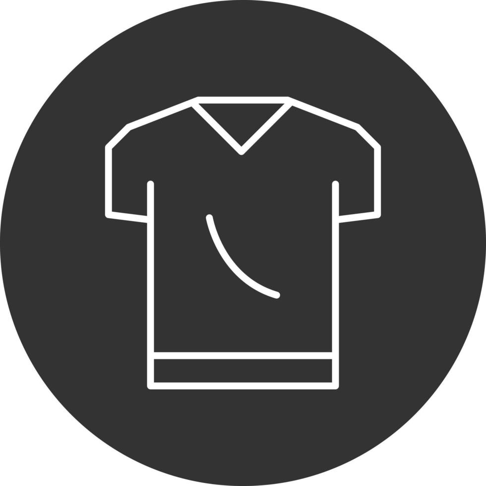 Shirt Line Inverted Icon vector