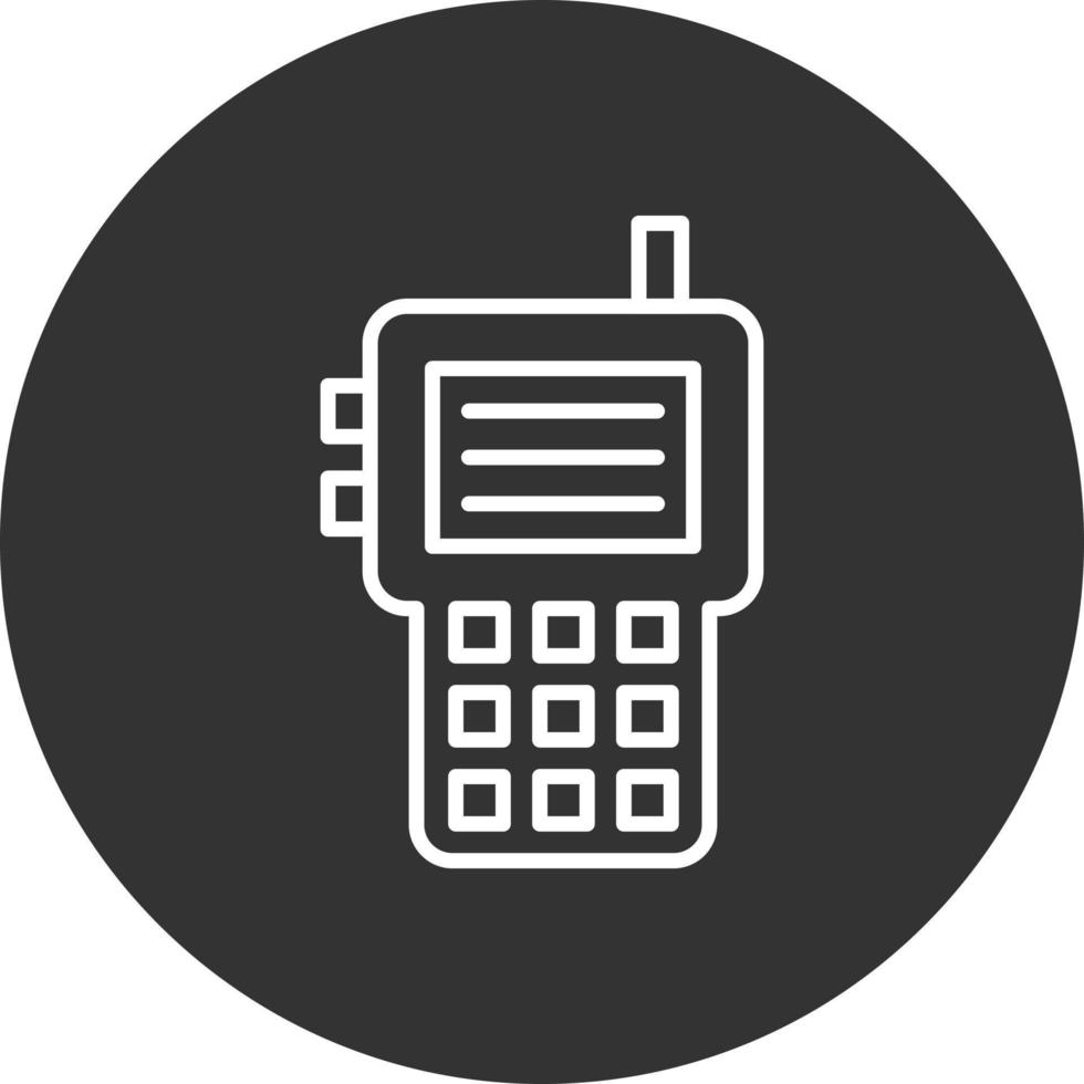 Walkie Talkie Line Inverted Icon vector