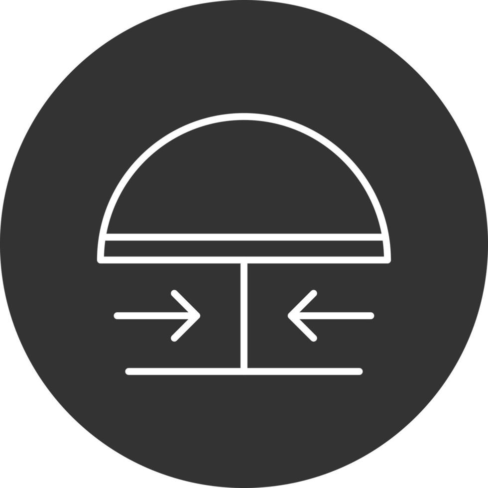 Emergency Button Line Inverted Icon vector