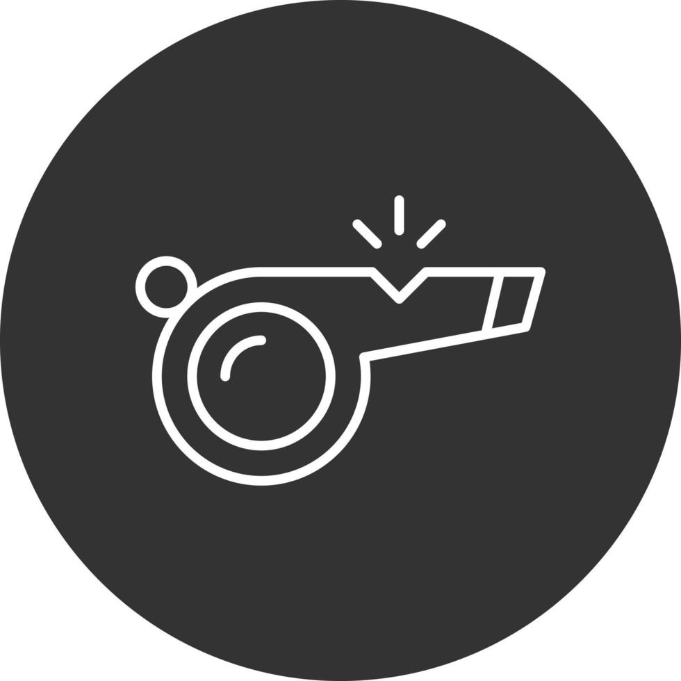 Whistle Line Inverted Icon vector