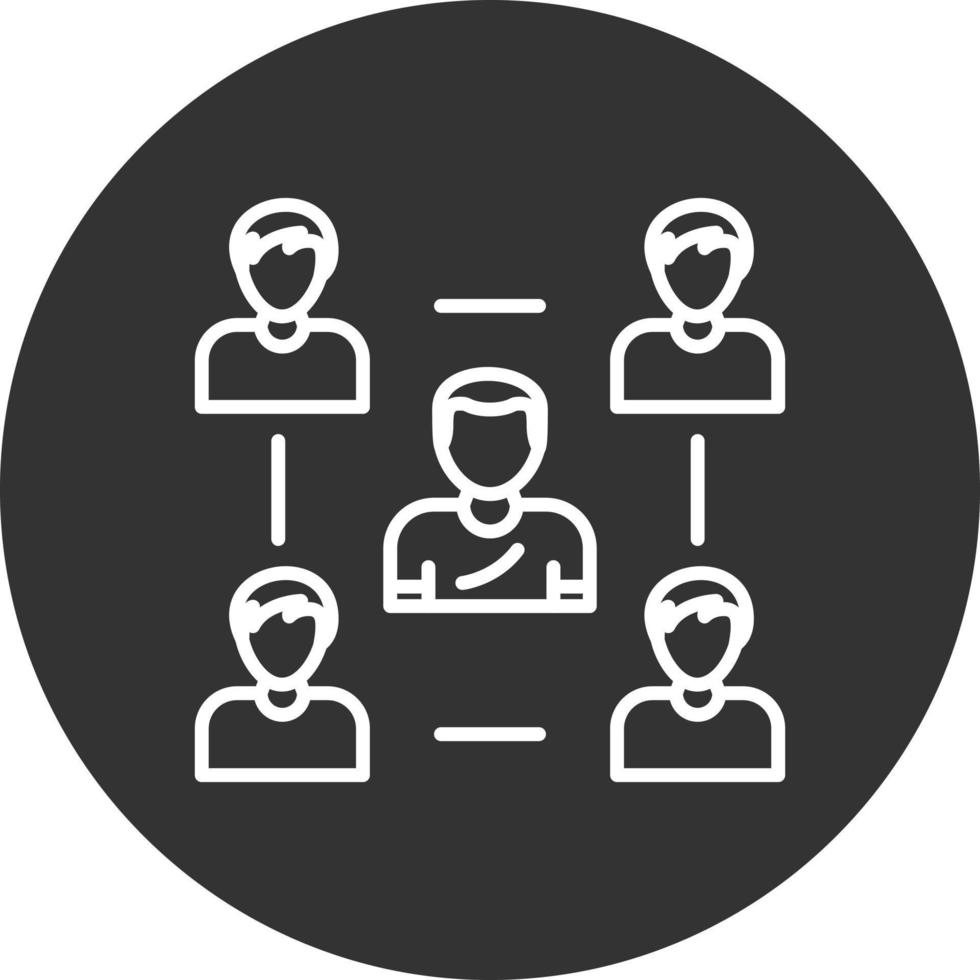 Followers Line Inverted Icon vector