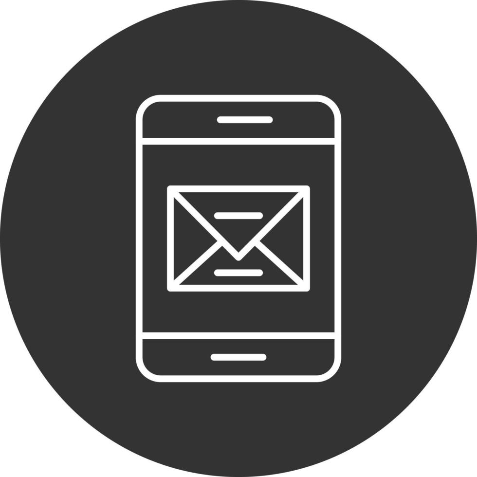 Message Line Inverted Icon vector