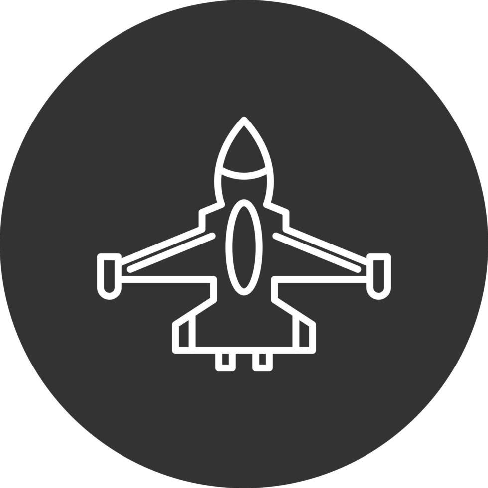 Jet Line Inverted Icon vector