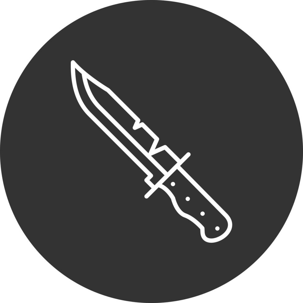 Knife Line Inverted Icon vector